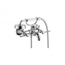 Axor 16556001 - AXOR Montreux 2-Handle Wall-Mounted Tub Filler with Lever Handles and 1.8 GPM Handshower in Chrome