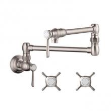 Axor 16859801 - AXOR Montreux Pot Filler, Wall-Mounted in Steel Optic