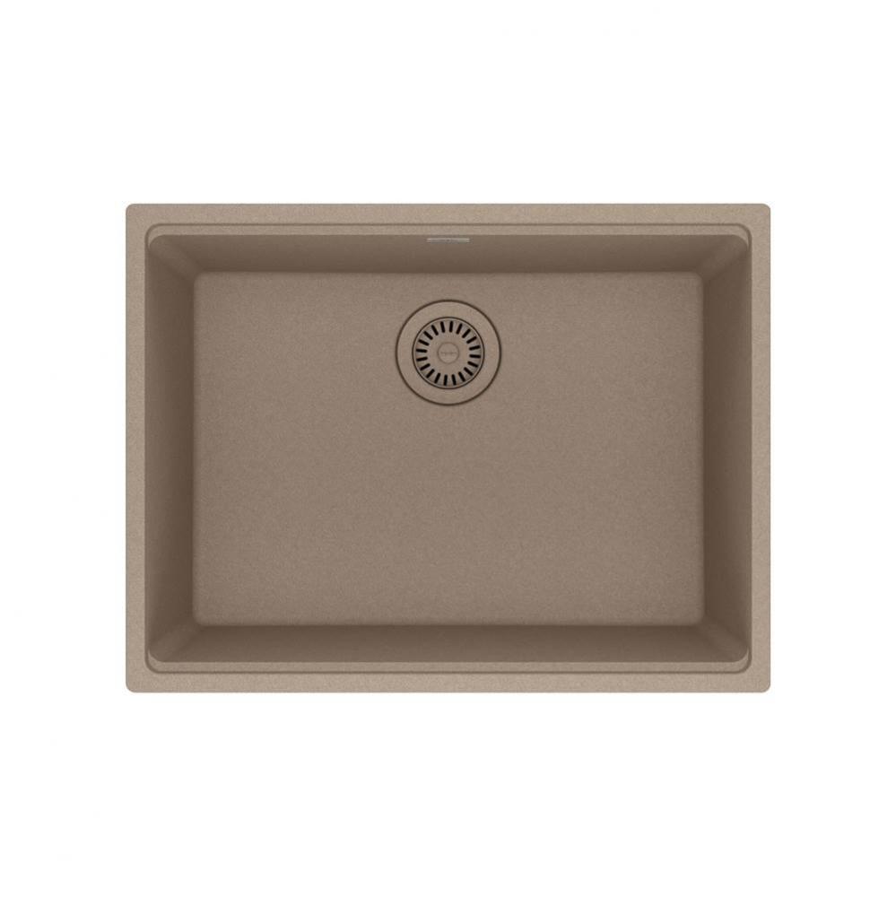 Franke Maris Undermount 25-in x 18.94-in Fragranite Single Bowl Kitchen Sink in Oyster