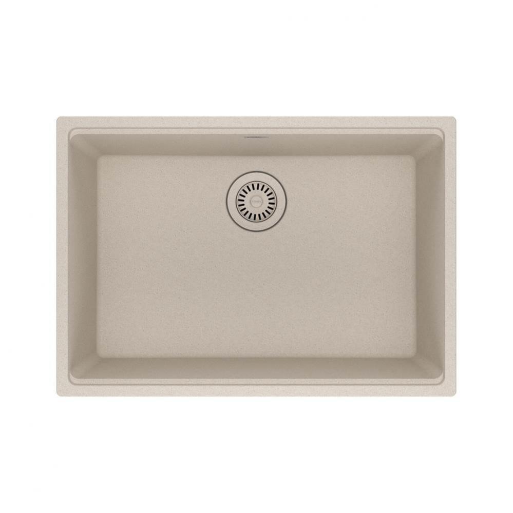 Franke Maris Undermount 27-in x 19-in Fragranite Single Bowl Kitchen Sink in Champagne