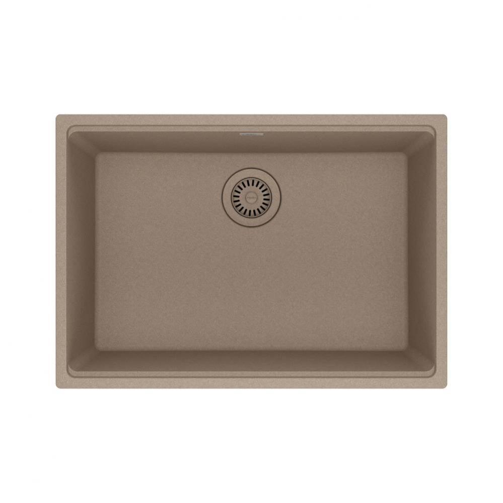 Franke Maris Undermount 27-in x 19-in Fragranite Single Bowl Kitchen Sink in Oyster