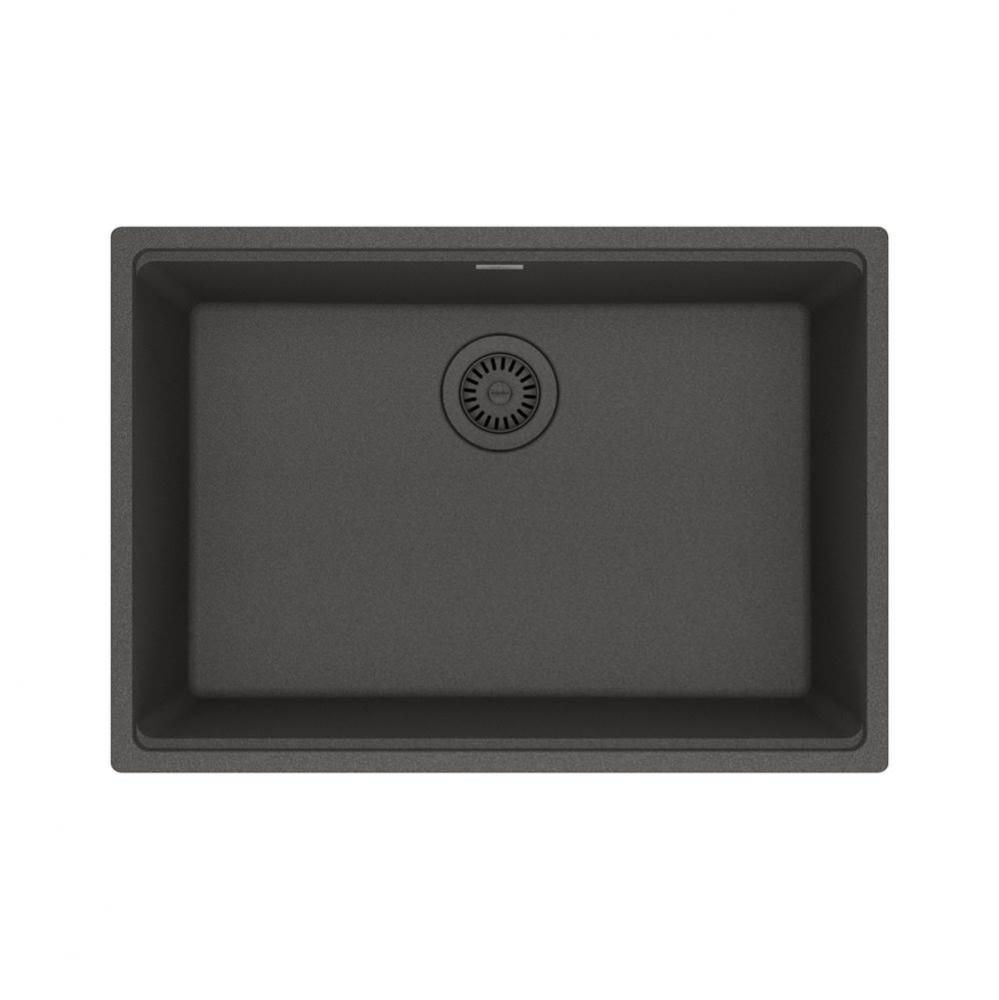 Franke Maris Undermount 27-in x 19-in Fragranite Single Bowl Kitchen Sink in Slate Grey