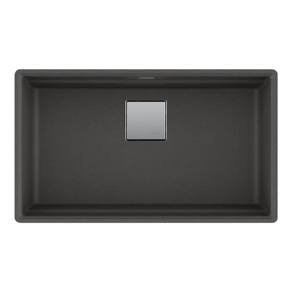 Franke Peak 32.0-in. x 18.8-in. Fragranite Undermount Single Bowl Kitchen Sink in Slate Grey