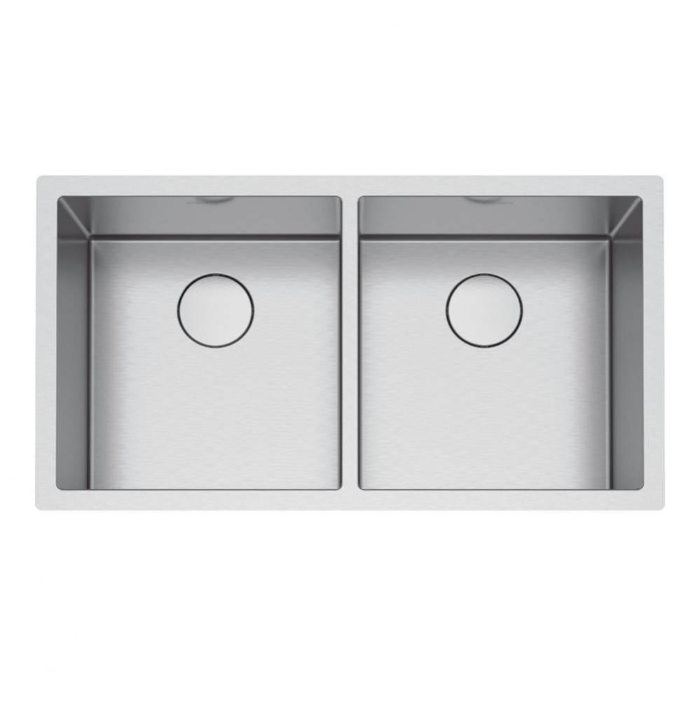 Professional 2.0 35.5-in.. x 19.5-in. 16 Gauge Stainless Steel Undermount Double Bowl Kitchen Sink