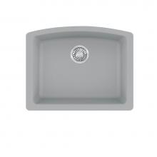 Franke ELG11022SHG - Franke Ellipse 25.0-in. x 19.6-in. Fragranite Undermount Single Bowl Kitchen Sink in Stone Grey