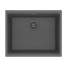 Franke MAG11020-SHG - Franke Maris Undermount 21.7-in x 17.8-in Fragranite Single Bowl Kitchen Sink in Stone Grey