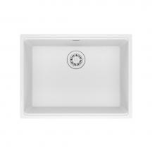 Franke MAG11023-PWT - Franke Maris Undermount 25-in x 18.94-in Fragranite Single Bowl Kitchen Sink in Polar White