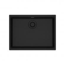 Franke MAG11023ADA-ONY - Franke Maris Undermount 25-in x 18.94-in Fragranite ADA Single Bowl Sink in Onyx