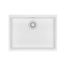 Franke MAG11023ADA-PWT - Franke Maris Undermount 25-in x 18.94-in Fragranite ADA Single Bowl Sink in Polar White