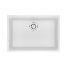 Franke MAG11025-PWT - Franke Maris Undermount 27-in x 19-in Fragranite Single Bowl Kitchen Sink in Polar White
