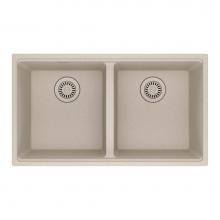 Franke MAG1201414-CHA - Franke Maris Undermount 31-in x 17.81-in Fragranite Double Bowl Kitchen Sink in Champagne