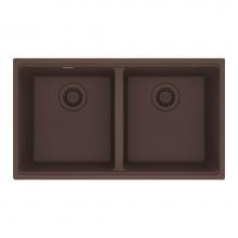 Franke MAG1201414-MOC - Franke Maris Undermount 31-in x 17.81-in Fragranite Double Bowl Kitchen Sink in Mocha