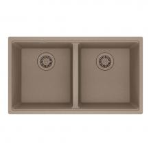 Franke MAG1201414-OYS - Franke Maris Undermount 31-in x 17.81-in Fragranite Double Bowl Kitchen Sink in Oyster
