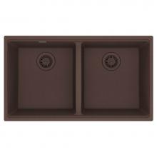Franke MAG1201515-MOC - Franke Maris Undermount 33-in x 18.94-in Fragranite Double Bowl Kitchen Sink in Mocha