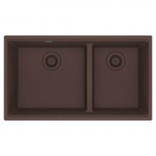 Franke MAG1601812LD-MOC - Franke Maris Undermount 33-in x 18.94-in Fragranite Double Bowl Kitchen Sink in Mocha