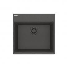 Franke MAG61020-SLG - Franke Maris Dual Mount 21.6-in x 20.8-in Fragranite Single Bowl Kitchen Sink in Slate Grey
