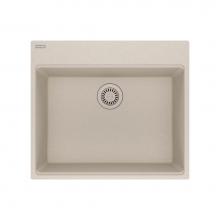Franke MAG61023-CHA - Franke Maris Dual Mount 25-in x 22-in Fragranite Single Bowl Kitchen Sink in Champagne