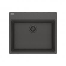 Franke MAG61023-SLG - Franke Maris Dual Mount 25-in x 22-in Fragranite Single Bowl Kitchen Sink in Slate Grey