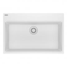 Franke MAG61029-PWT - Franke Maris Dual Mount 31-in x 20.88-in Fragranite Single Bowl Kitchen Sink in Polar White