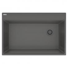 Franke MAG61031OW-SHG - Franke Maris Dual Mount 33-in x 22-in Fragranite Single Bowl Kitchen Sink in Stone Grey