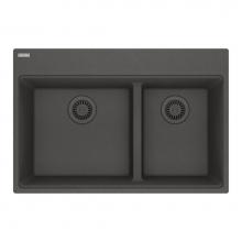 Franke MAG6601611LD-SLG - Franke Maris Dual Mount 31-in x 20.9-in Fragranite Double Bowl Kitchen Sink in Slate Grey