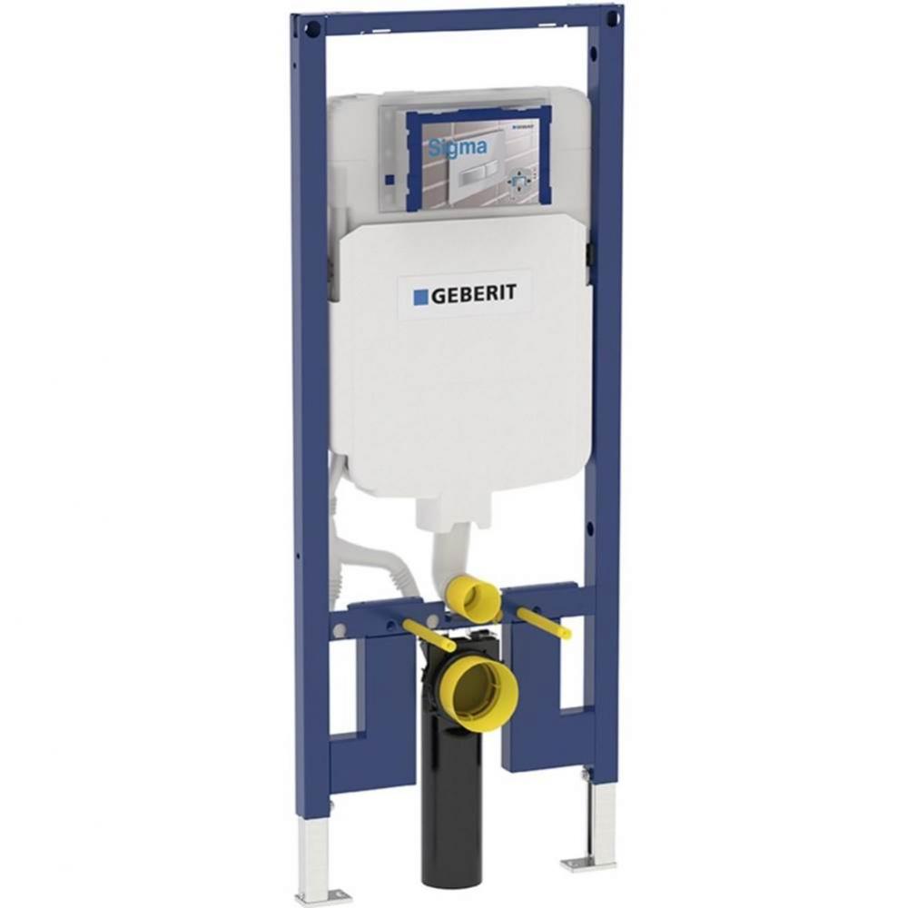 Geberit Duofix element for wall-hung WC, 120 cm, with Sigma concealed cistern 8 cm, 4.8 / 3 litres