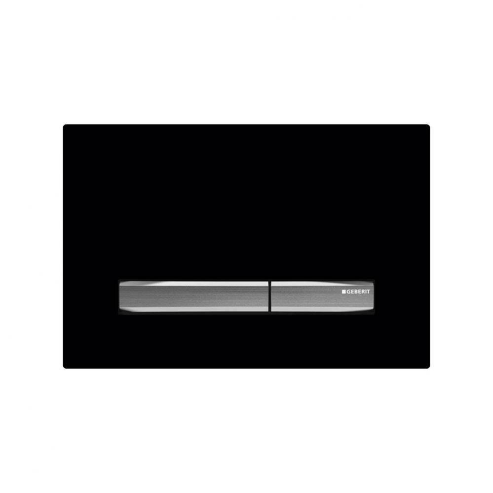 Geberit Sigma50 actuator plate for dual flush, square, metal colour chrome-plated: Base plate and