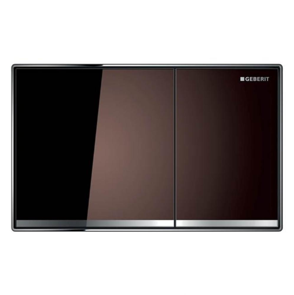 Geberit actuator plate Sigma60 for dual flush, surface-even: umber glass