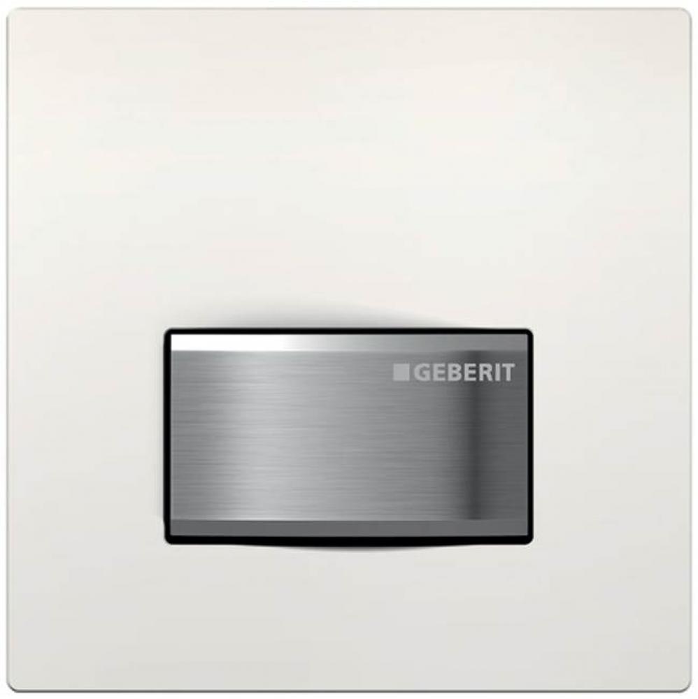Geberit urinal flush control with pneumatic flush actuation, Type 50 actuator plate, square: white