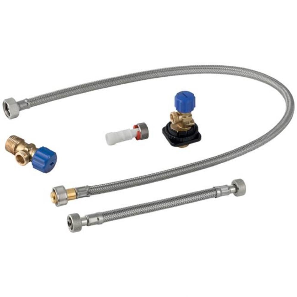 Bottom water supply connection set for Geberit Monolith sanitary module for WC, 101 cm