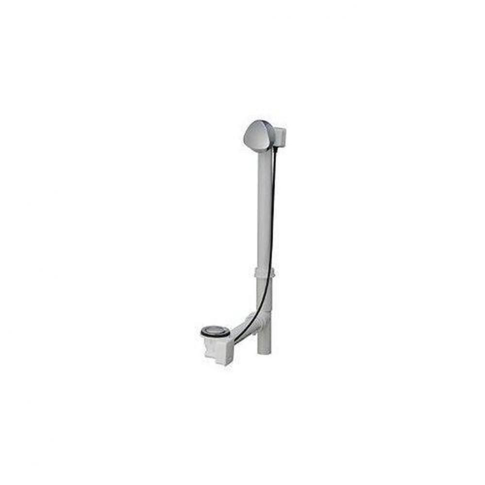 Geberit bathtub drain with turn handle, d52, length 24 cm, with ready-to-fit set, PP: chrom / glos