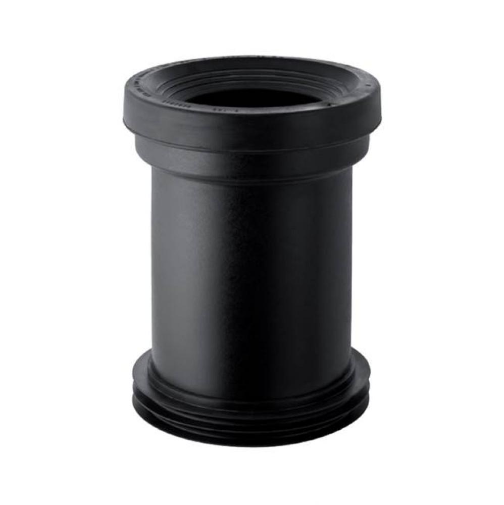 Geberit straight connector with sleeve and lip seals: D.110mm, d1=120-125mm, black