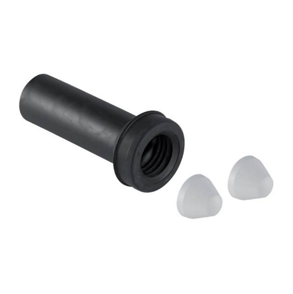 Geberit straight connector with sleeve and cover caps: D.50mm, chrom / matt