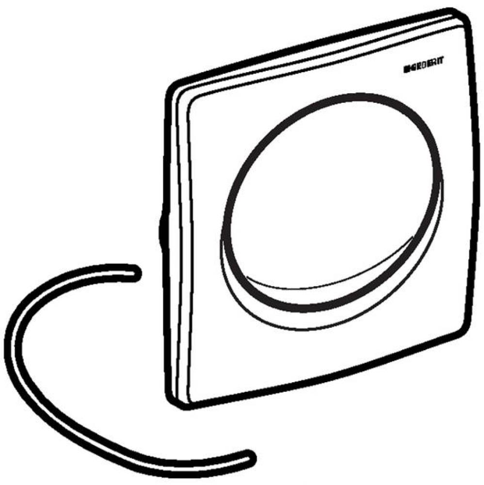 Geberit Samba actuator plate for urinal flush control with pneumatic flush actuation: white alpine