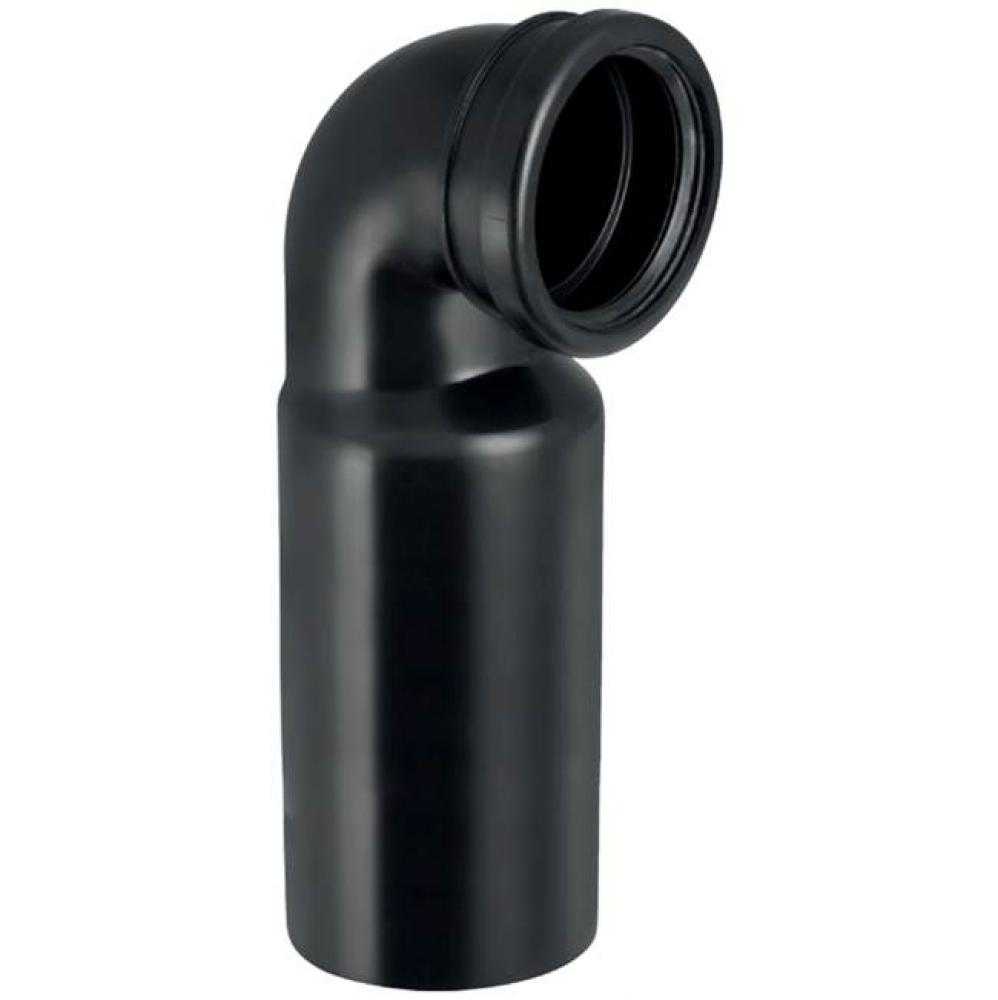 Geberit PE connection bend 90-degree with lip seal, extended, for wall-hung WC: D.90mm, d1=90mm