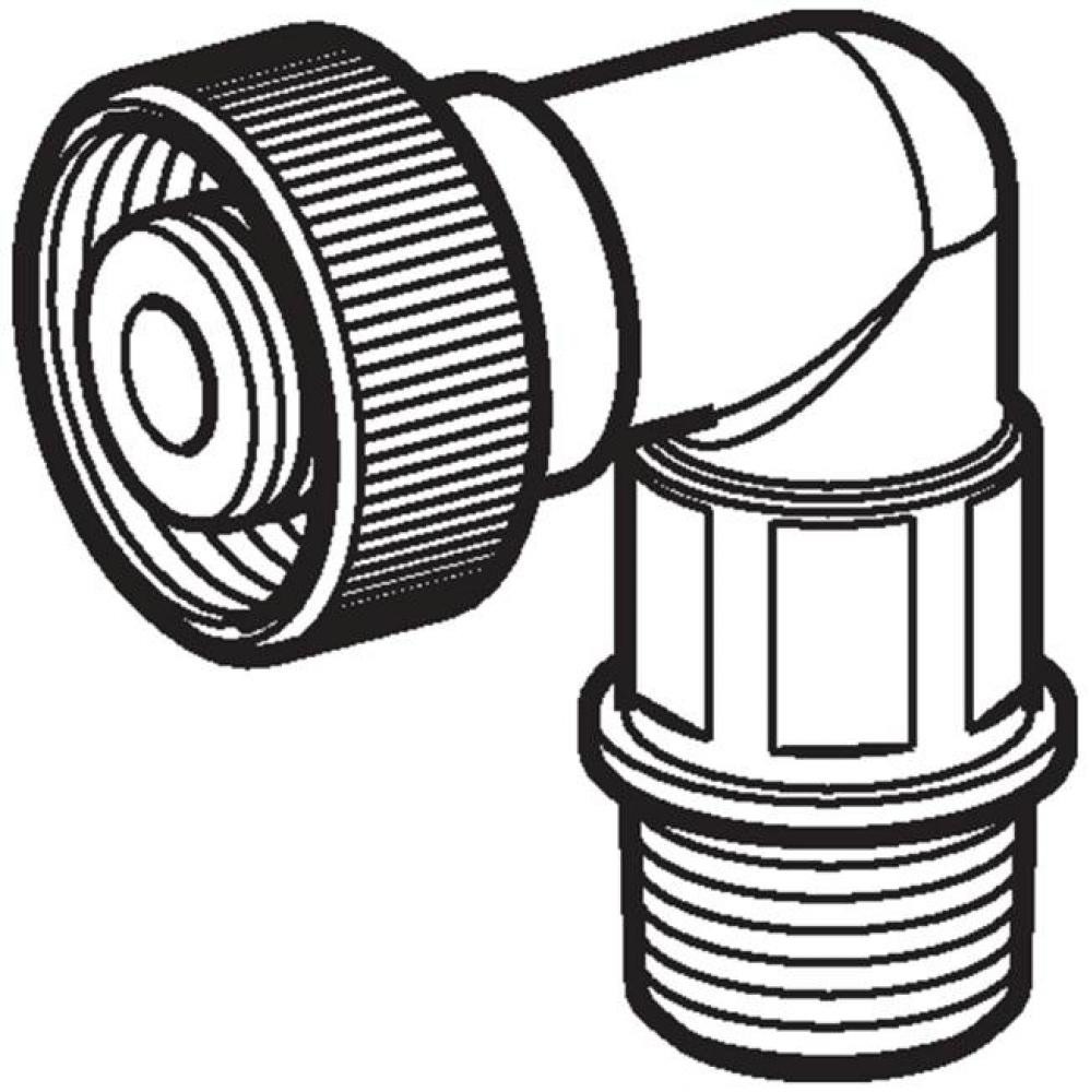 Geberit connecting nipple, bent, for urinal flush control