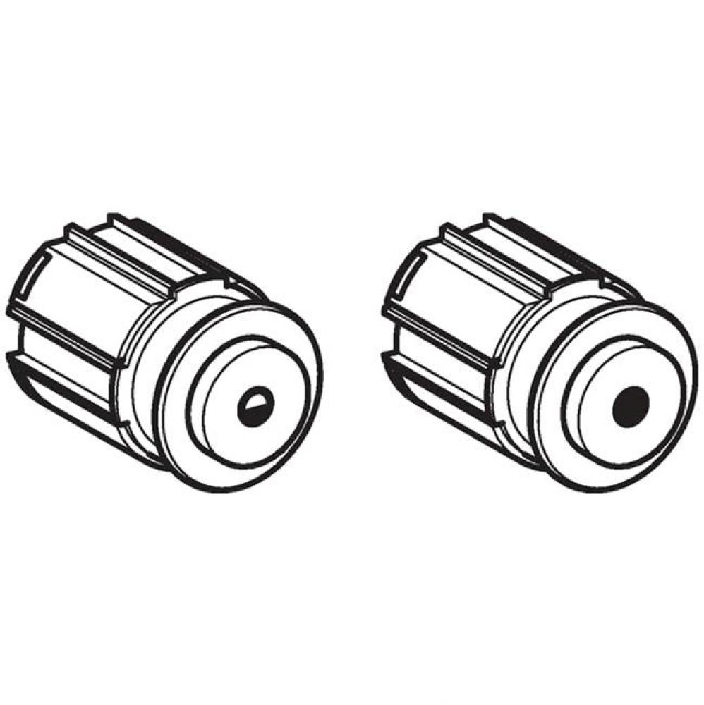 Geberit actuator set for WC flush control with pneumatic flush actuation, dual flush: chrom / glos
