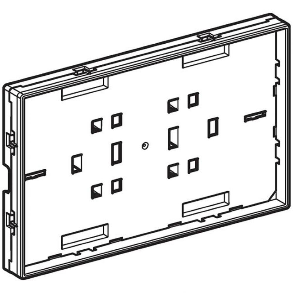 Geberit support plate with sight frame, for Omega cover plate, surface-even: chrom / glossy