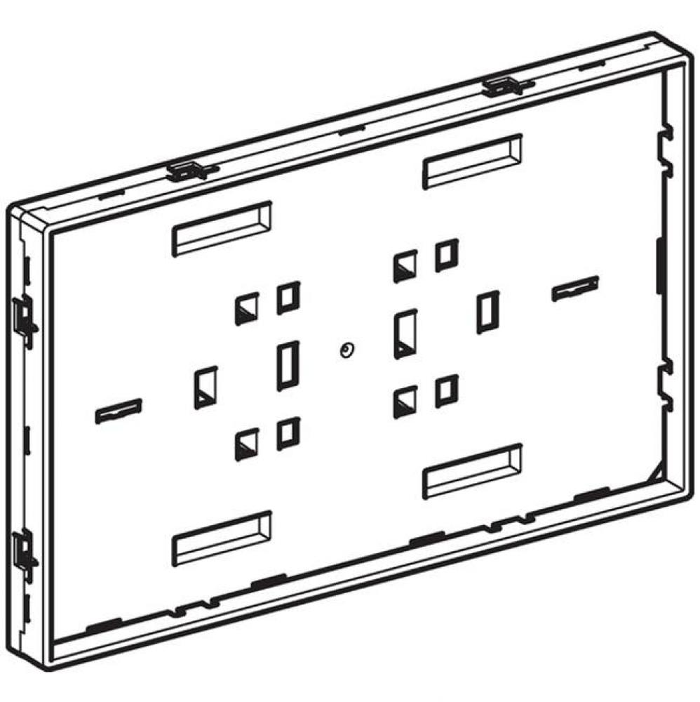 Geberit support plate with sight frame, for Sigma cover plate, surface-even: chrom / glossy