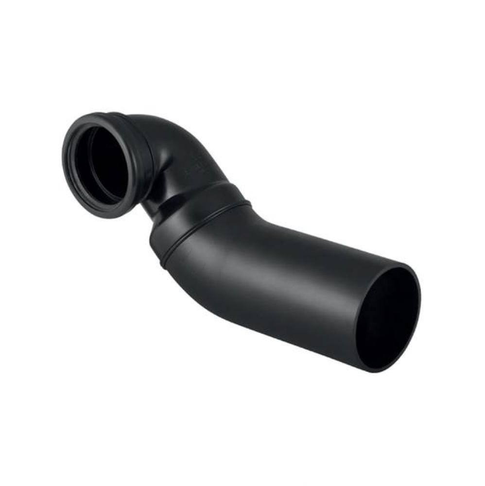 Geberit PE connection bend 90-degree for wall-hung WC, offset to the left, with extension: D.90mm,