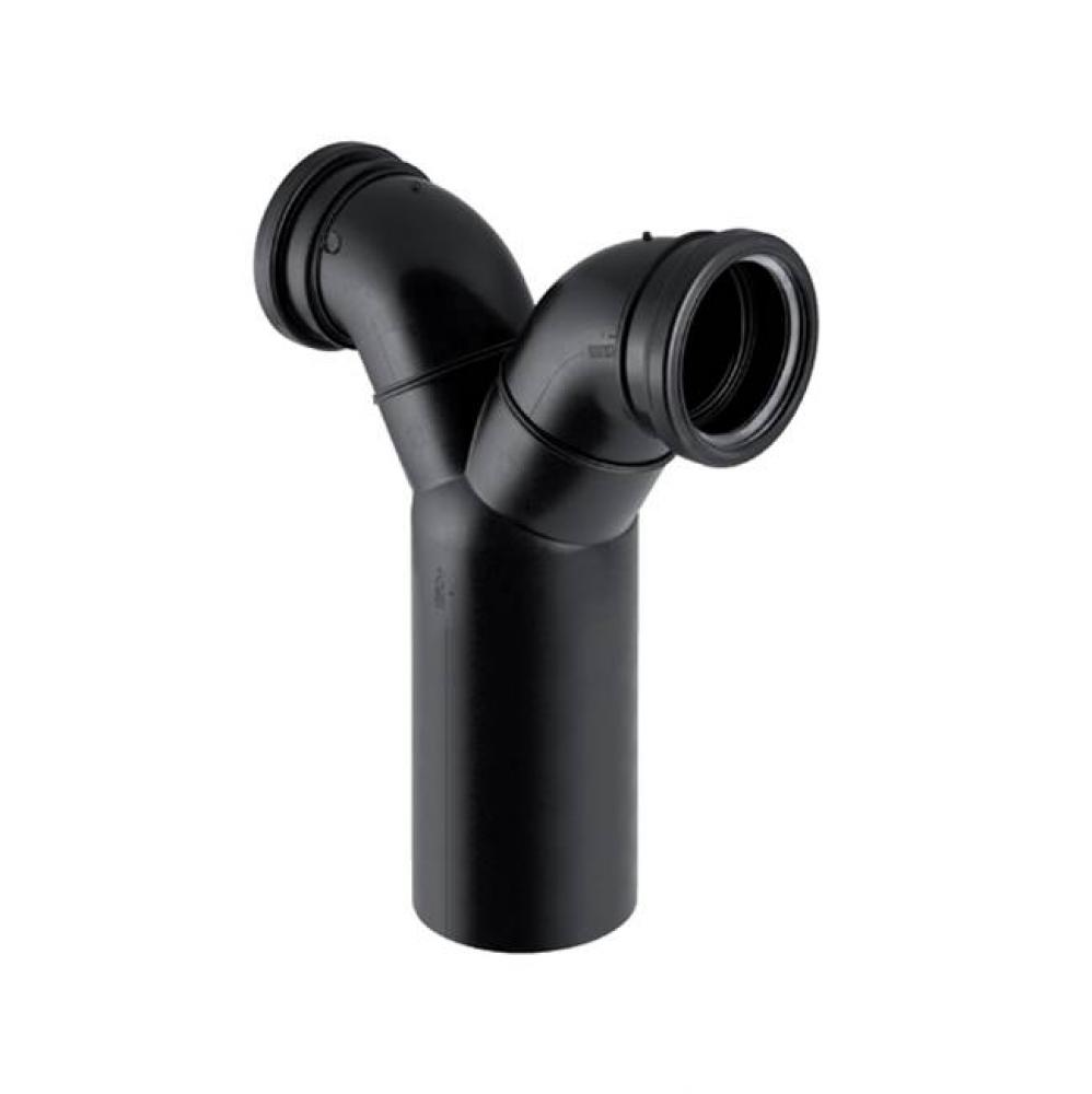Geberit PE double connection bend 90-degree for wall-hung WC: D.110mm, d1=90mm