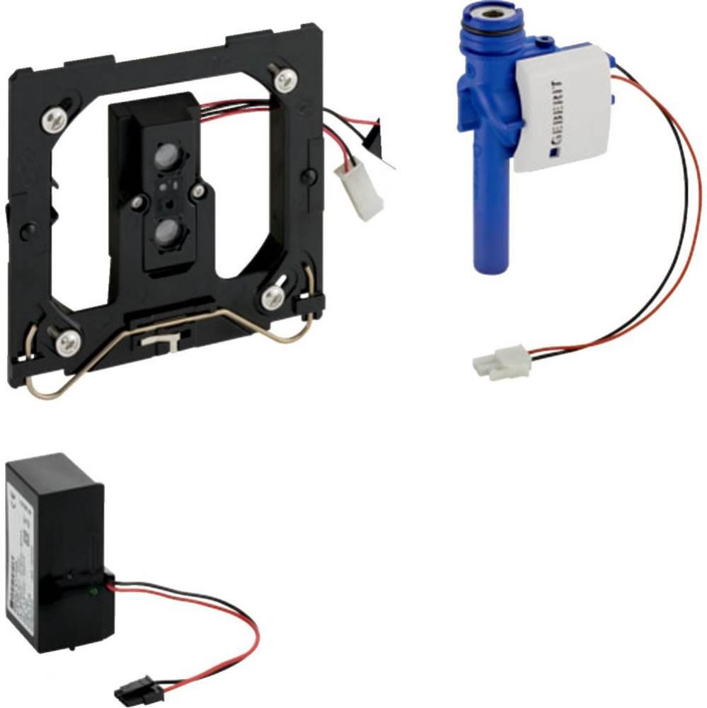 Geberit urinal flush control with electronic flush actuation, mains operation, without cover plate