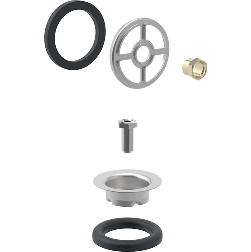 Geberit Befestigungsmaterial für Badewannenablauf mit Drehbetätigung, d52, für Einb
