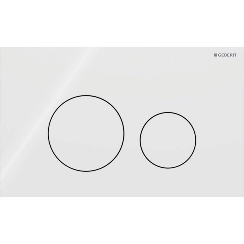 Geberit Sigma40 actuator plate for dual flush, round: white