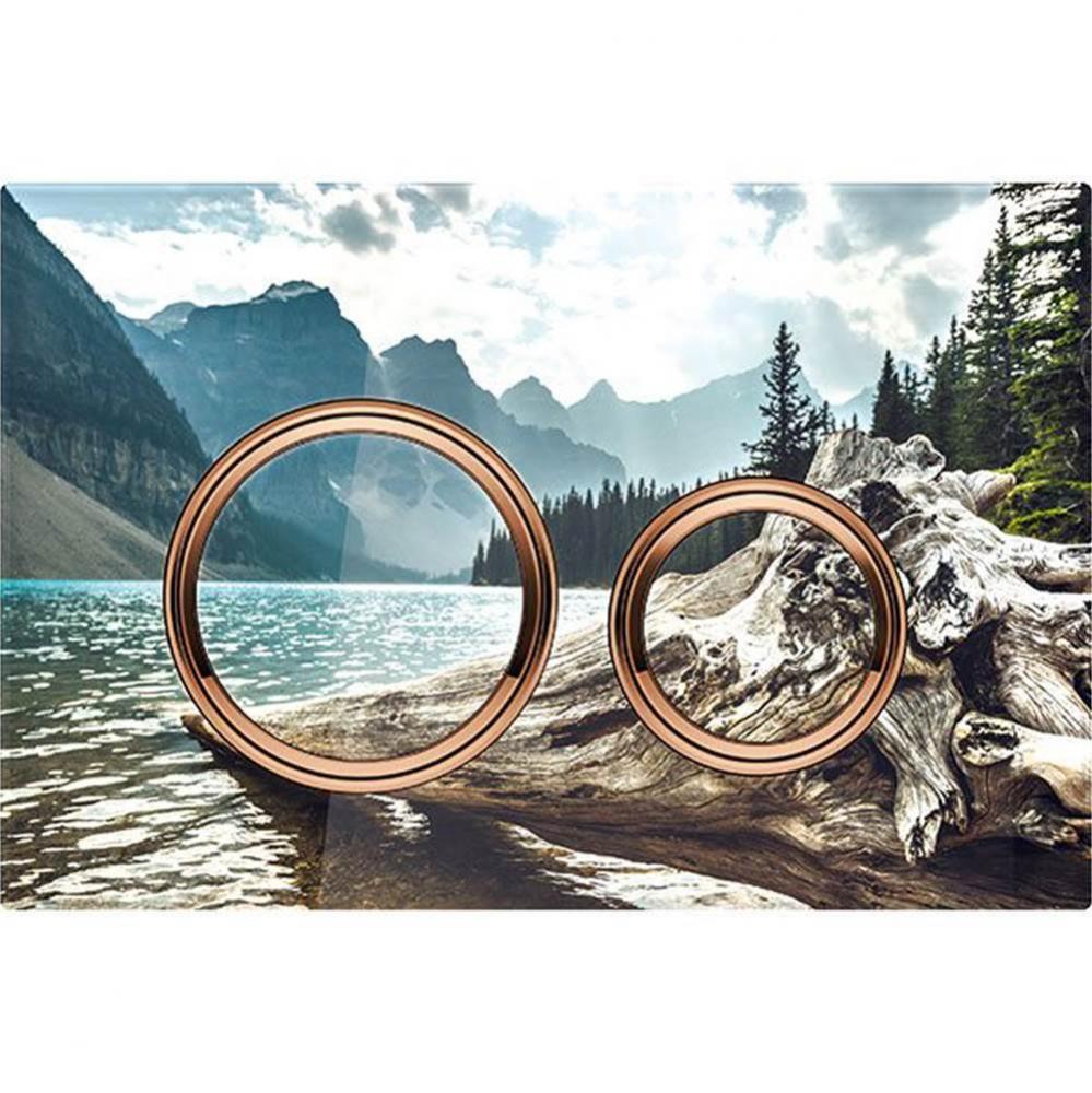 Geberit Sigma50 (ex Sigma21) actuator plate for dual flush, round, metal colour red gold: Base pla