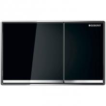 Geberit 115.081.SJ.1 - Geberit Omega60 actuator plate for dual flush, square, surface-even: Buttons: black, Design stripe