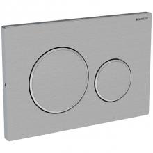 Geberit 115.889.SN.1 - Geberit Sigma20 actuator plate for dual flush, round, screwable: Plate and buttons: brushed, easy-