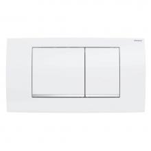 Geberit 115.899.KJ.1 - Geberit Twinline30 actuator plate for dual flush: Plate and buttons: white, Design stripes: bright