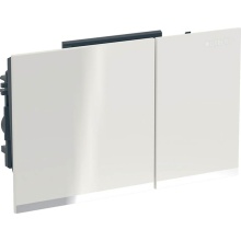 Geberit 243.118.JL.1 - Geberit Omega60 actuator plate for dual flush, square: Buttons: sand grey, Design stripes: mirrore