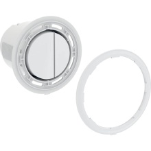 Geberit 243.398.KK.1 - Geberit actuator for type 10 remote flush actuation, pneumatic, round, for dual flush: white alpin